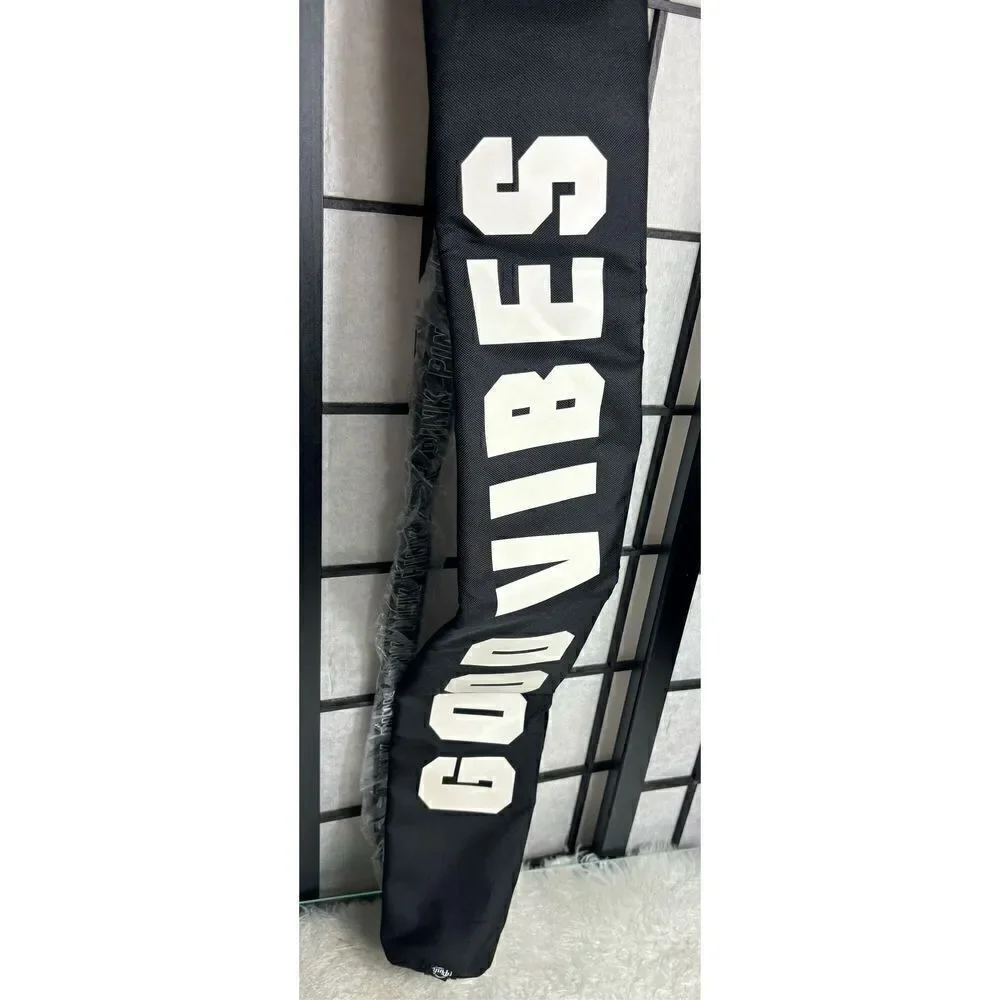 Pink by Victoria Secret Black/White Good Vibes Yoga Mat Carrier